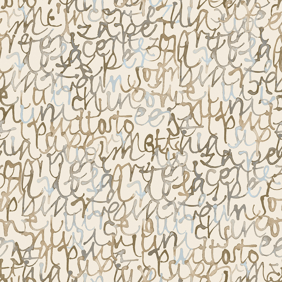 Thomas non-woven wallpaper Soleggiato typography light gray
