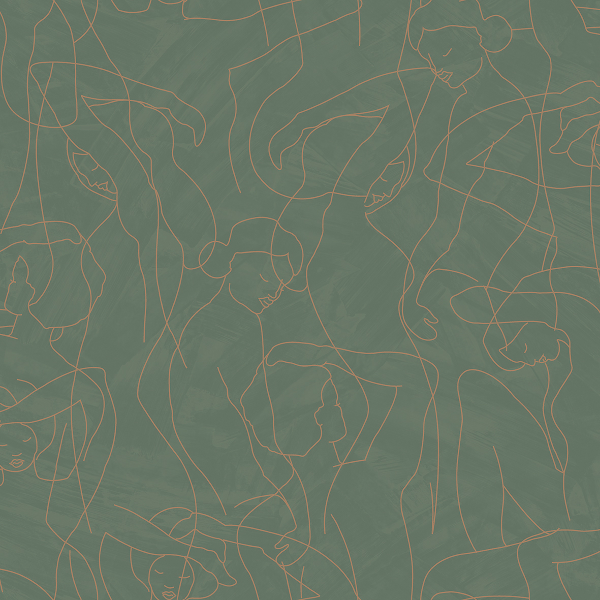 Thomas non-woven wallpaper Soleggiato forest green