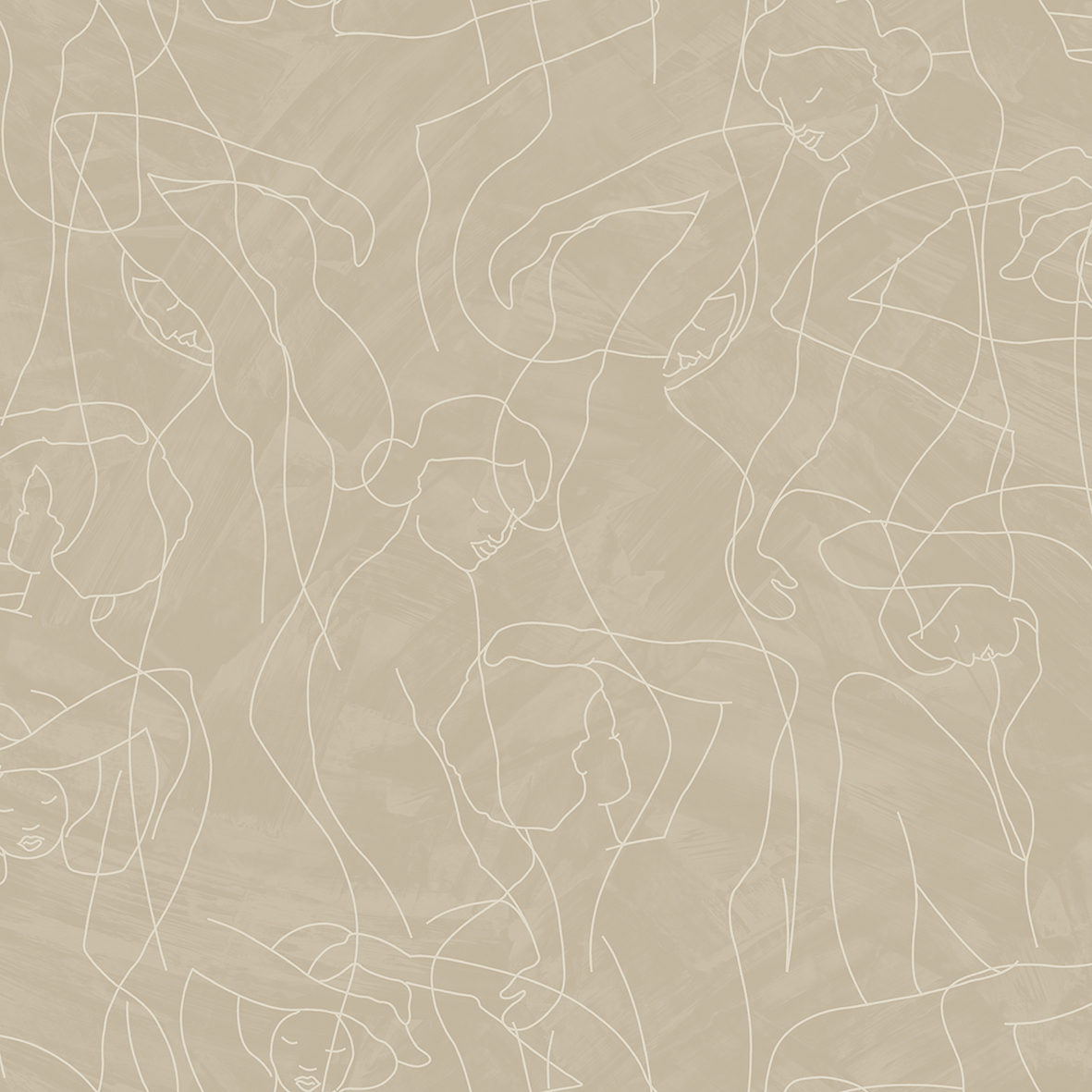 Thomas non-woven wallpaper Soleggiato Warm Taupe People
