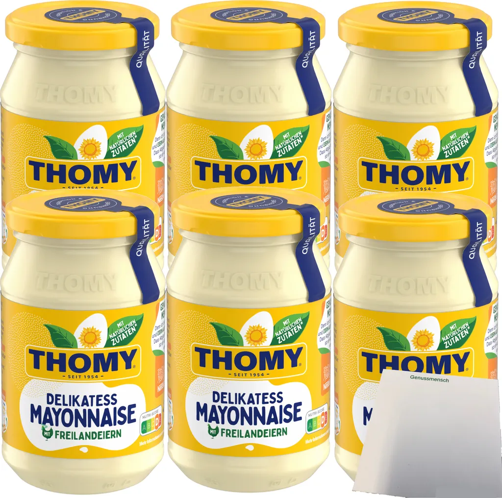 Thomy Delikatess Mayonnaise 80% pack of 6 (6x250ml) + usy block