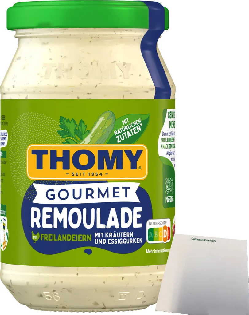 Thomy Gourmet Remoulade with herbs and pickles (250ml glass) + usy Block