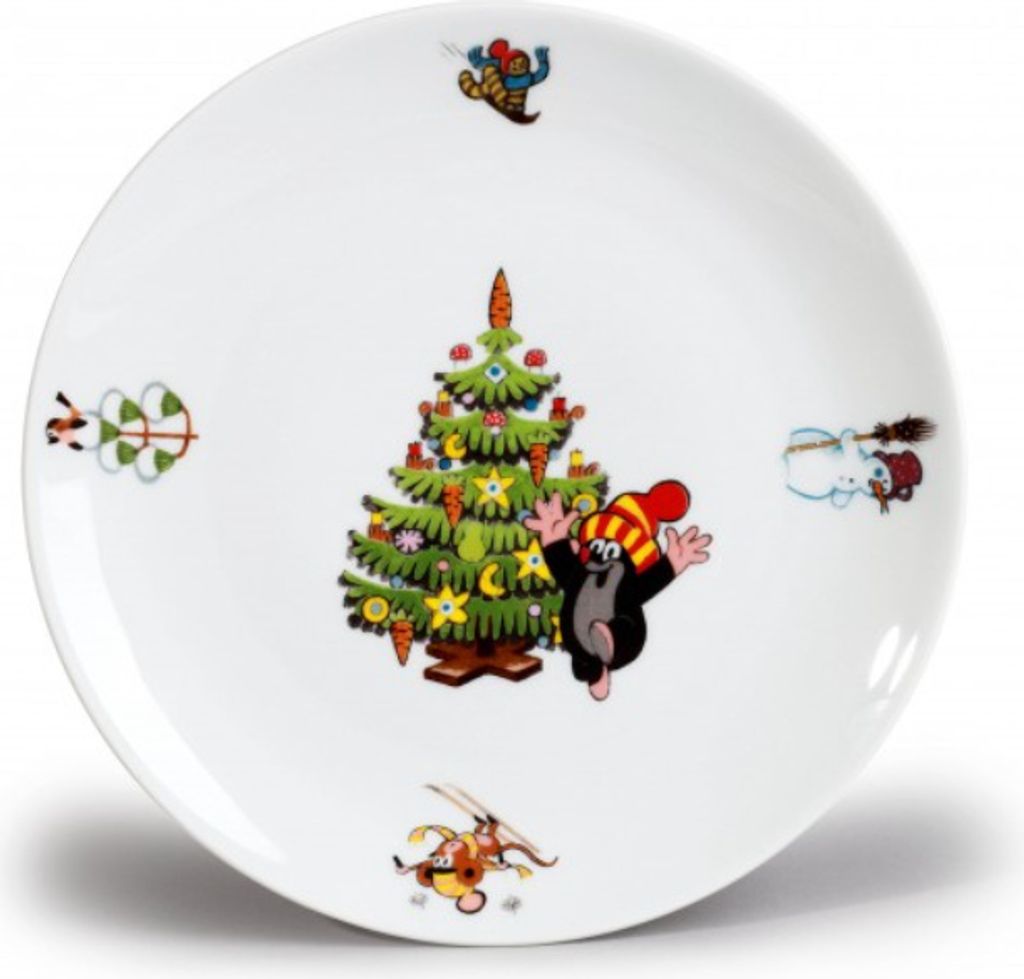 Thun 1794 Mole and Christmas, shallow plate, 21 cm, Thun