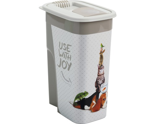 Rotho Animal food container bulk can Flo 4.1 l 19.5x13.6x27 cm cappuccino