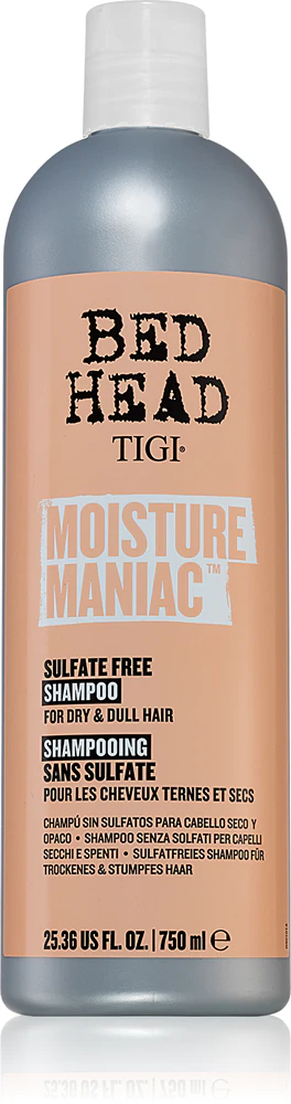 TIGI Bed Head Moisture Maniac cleansing and nourishing shampoo for dry hair 750 ml