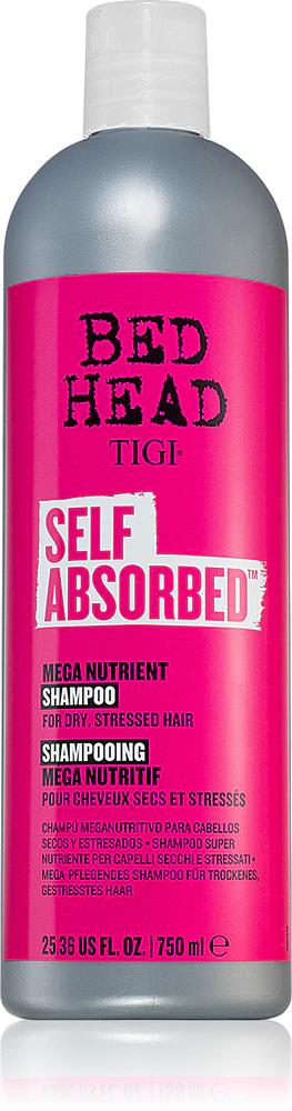 TIGI Bed Head Self absorbed shampoo with nourishing effect for dry and damaged hair 750 ml