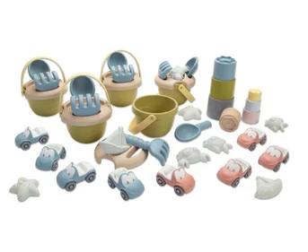 Tiny nativity scene sand set made of bioplastic, 43 pieces