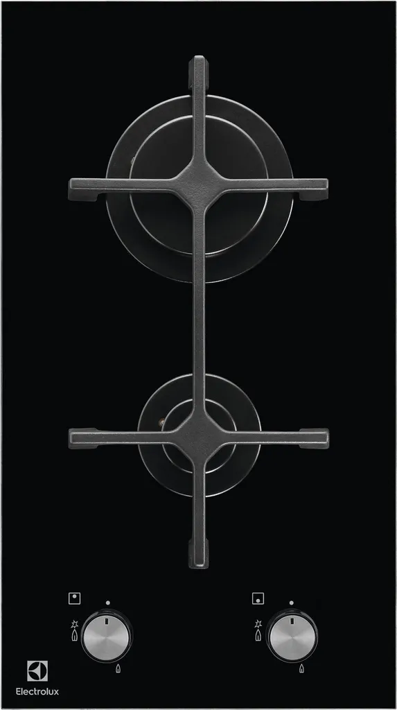 Tabletop domino glass gas hob 30cm 3900w black Electrolux EGC3322NVK