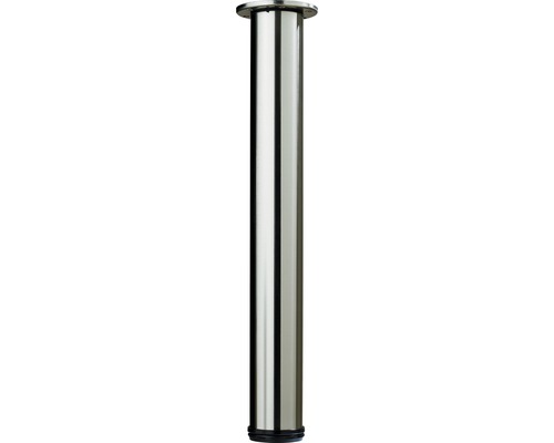 Hettich Table leg Ø76 mm 700-1100 mm stainless steel look load capacity 150 kg
