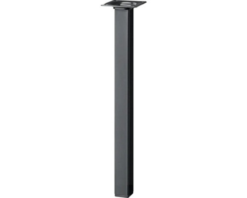 Tarrox Square table leg 25x25x400 mm, black