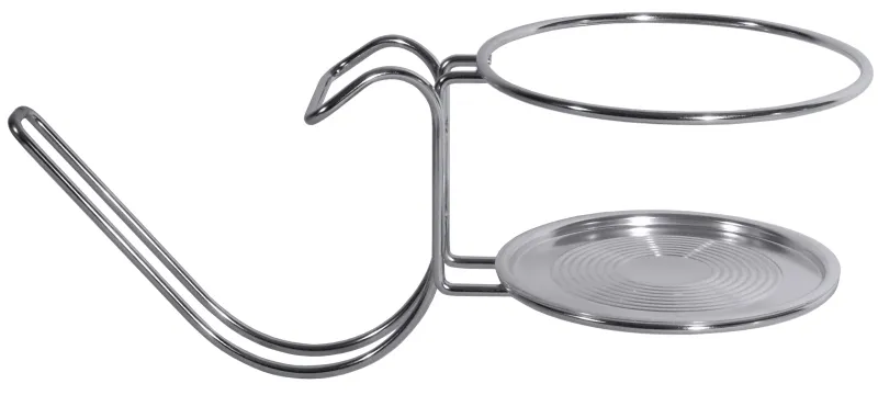 Tabletop stand for champagne cooler, chrome-plated steel wire, aluminum plate, diameter: 20 cm