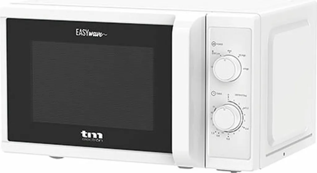 TM Electron TMPMW002WHT EASYWAVE Microwave with 20-liter capacity, 700W, 5 power levels, defrost function and 35-minute timer, white