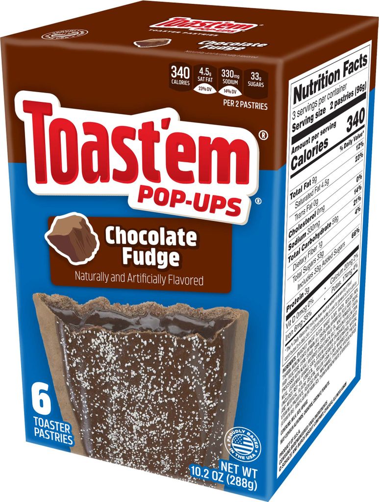 Toast'em Pop-Ups Toastem Pop-Ups Chocolate Fudge 288g (Best before February 7th, 2025)
