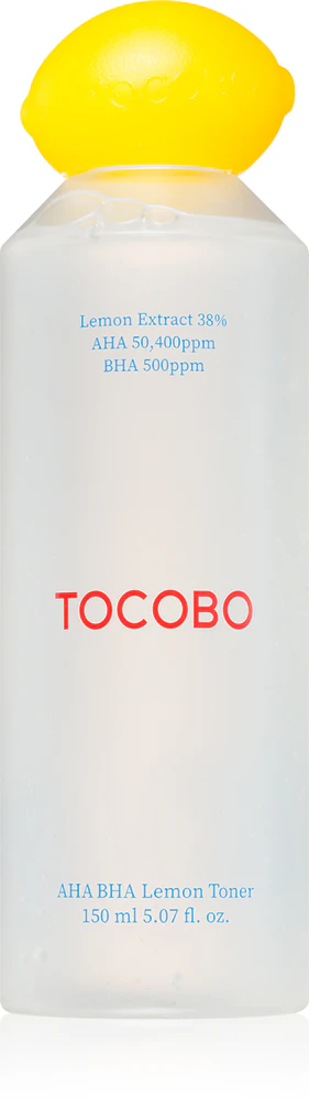 TOCOBO AHA BHA Lemon Toner brightening tonic to unify skin tones