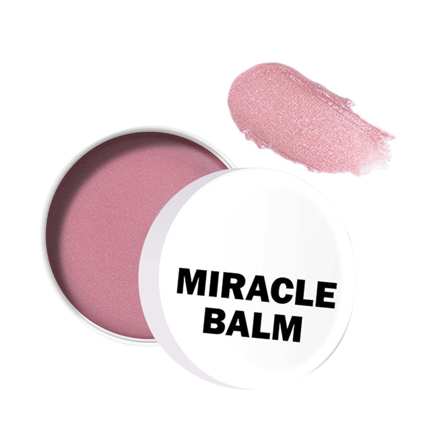 Generic Miracle Balm Compact Powder, Light Compact Powder with Powder Puff for a Matte, Even Complexion, Color Naturelle (04# Pink Camellia, 1 x 52 g)