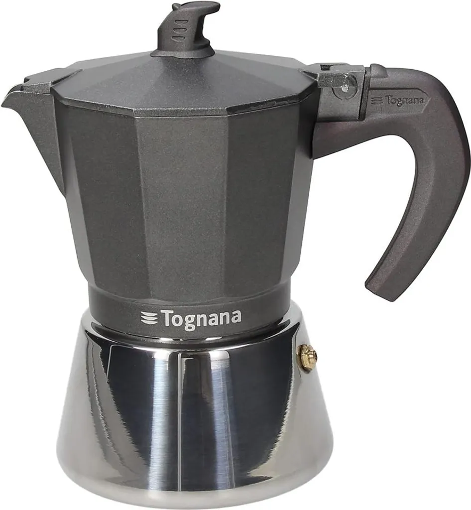 Tognana Ultra Class Coffee Machine 6 Cups in Aluminum and Stainless Steel