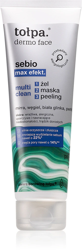 Tołpa Dermo Face Sebio Max Efect cleansing mask and peeling for problem skin, acne