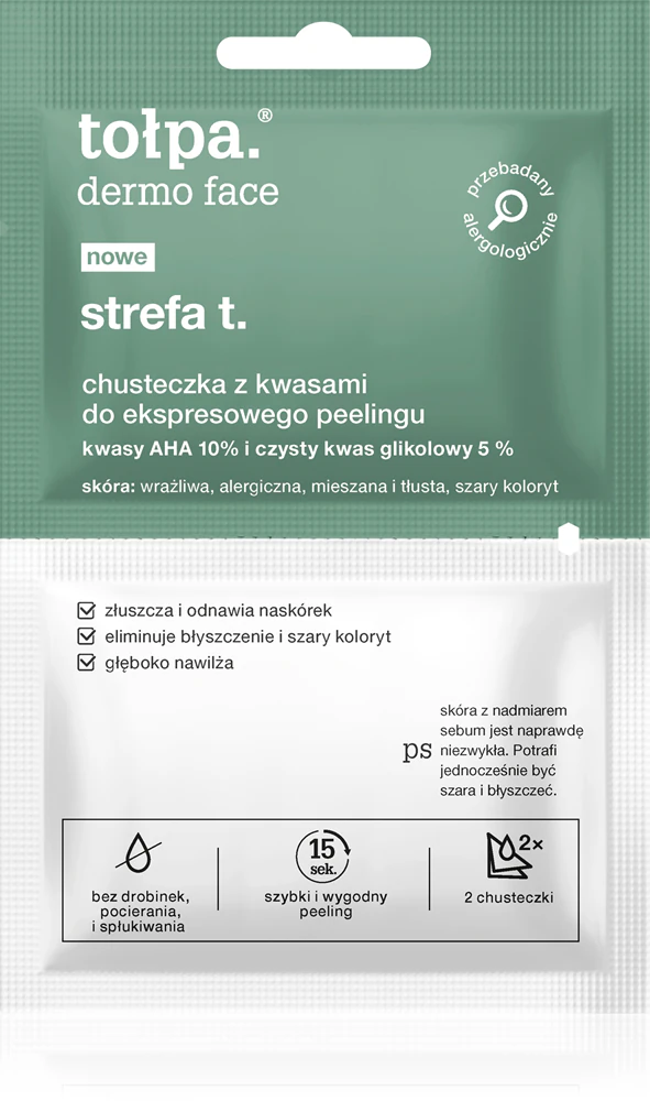 Tołpa Dermo Face T-Zone exfoliating wipes for face