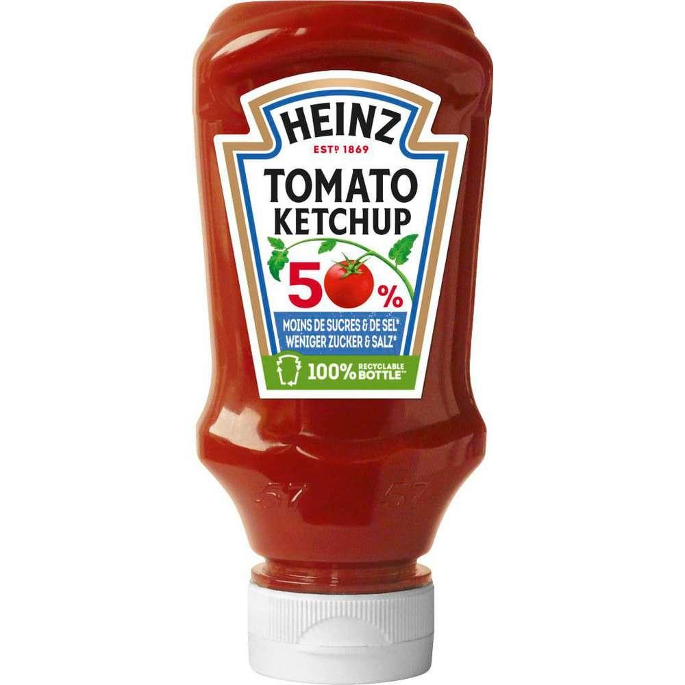 HEINZ Tomato ketchup, 50% less sugar & salt