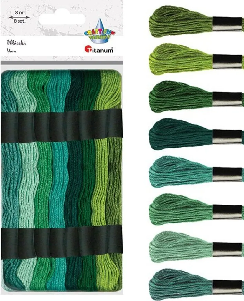 TITANUM Tonal green mill, 8 pieces, 8m Titanium Craft-Fun series 100g