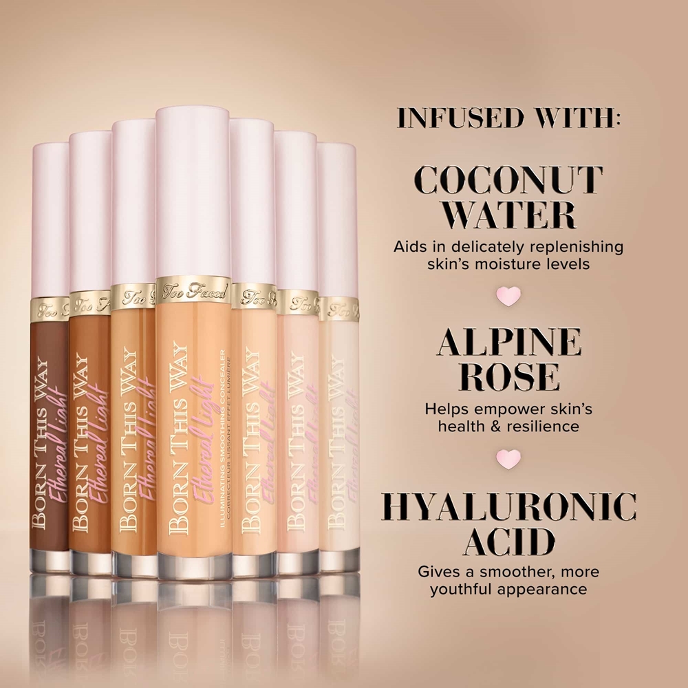 Too Faced Born This Way Ethereal Light Illuminating Smoothing Concealer brightening concealer with hydrating effect
