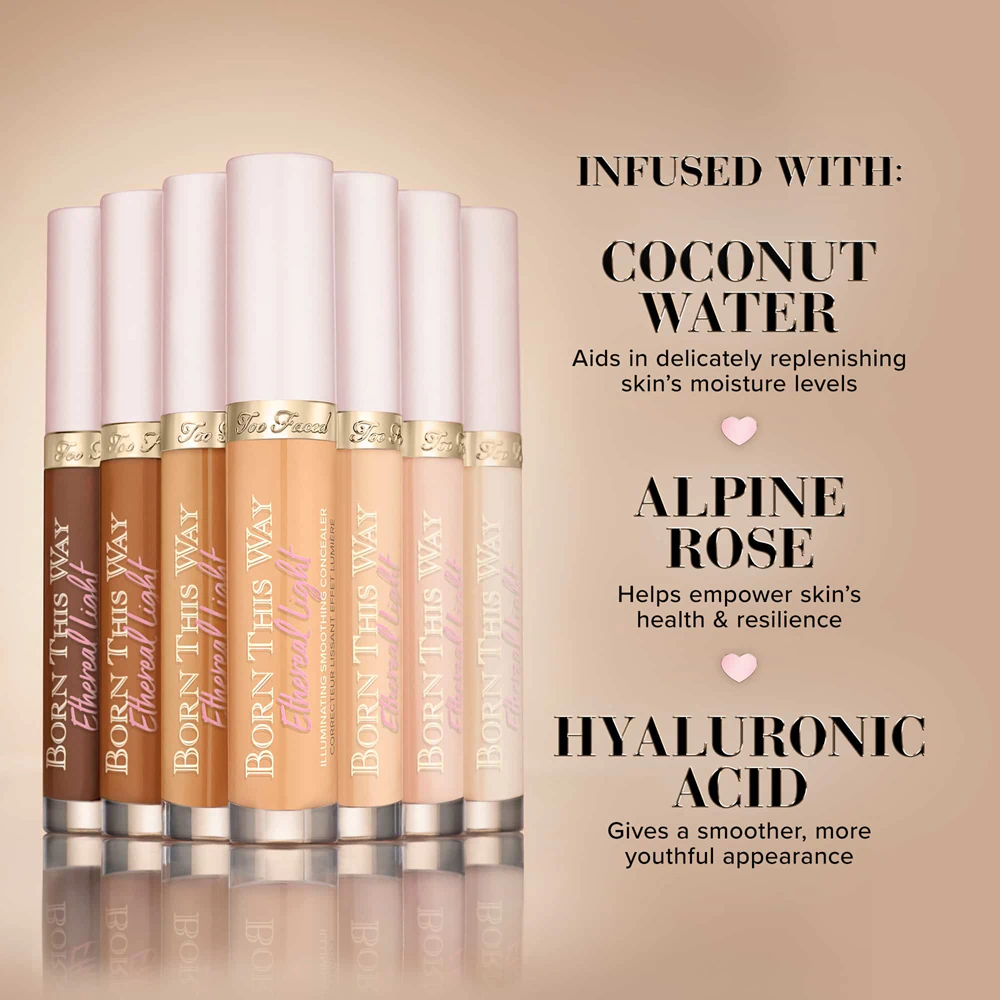 Too Faced Born This Way Ethereal Light Illuminating Smoothing Concealer brightening concealer with hydrating effect