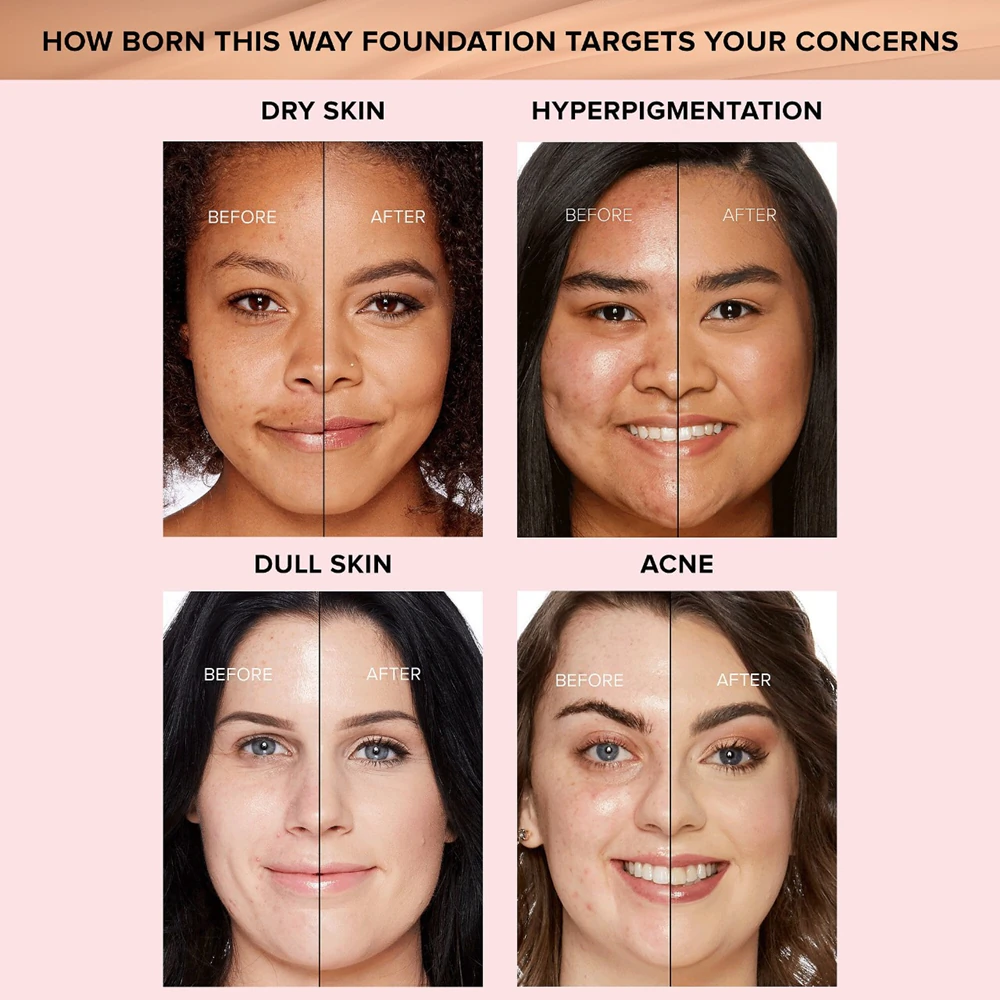 Too Faced Born This Way Flawless Coverage Natural Finish Foundation opaque makeup for a natural look