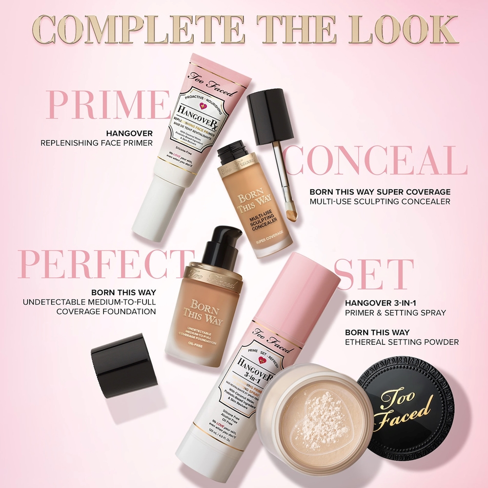 Too Faced Born This Way Flawless Coverage Natural Finish Foundation opaque makeup for a natural look