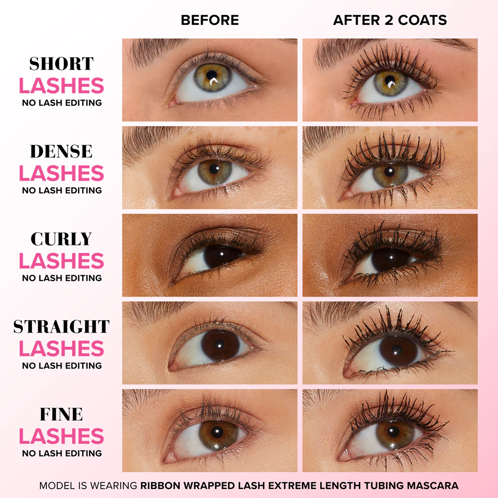 Too Faced Ribbon Wrapped Lash Extreme Lenght Mascara lengthening mascara for more volume and for long lashes