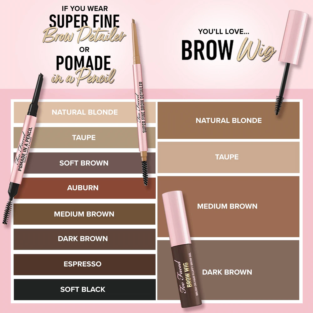 Too Faced Super Fine Brow Detailer Eyebrow Pencil long-lasting eyeliner