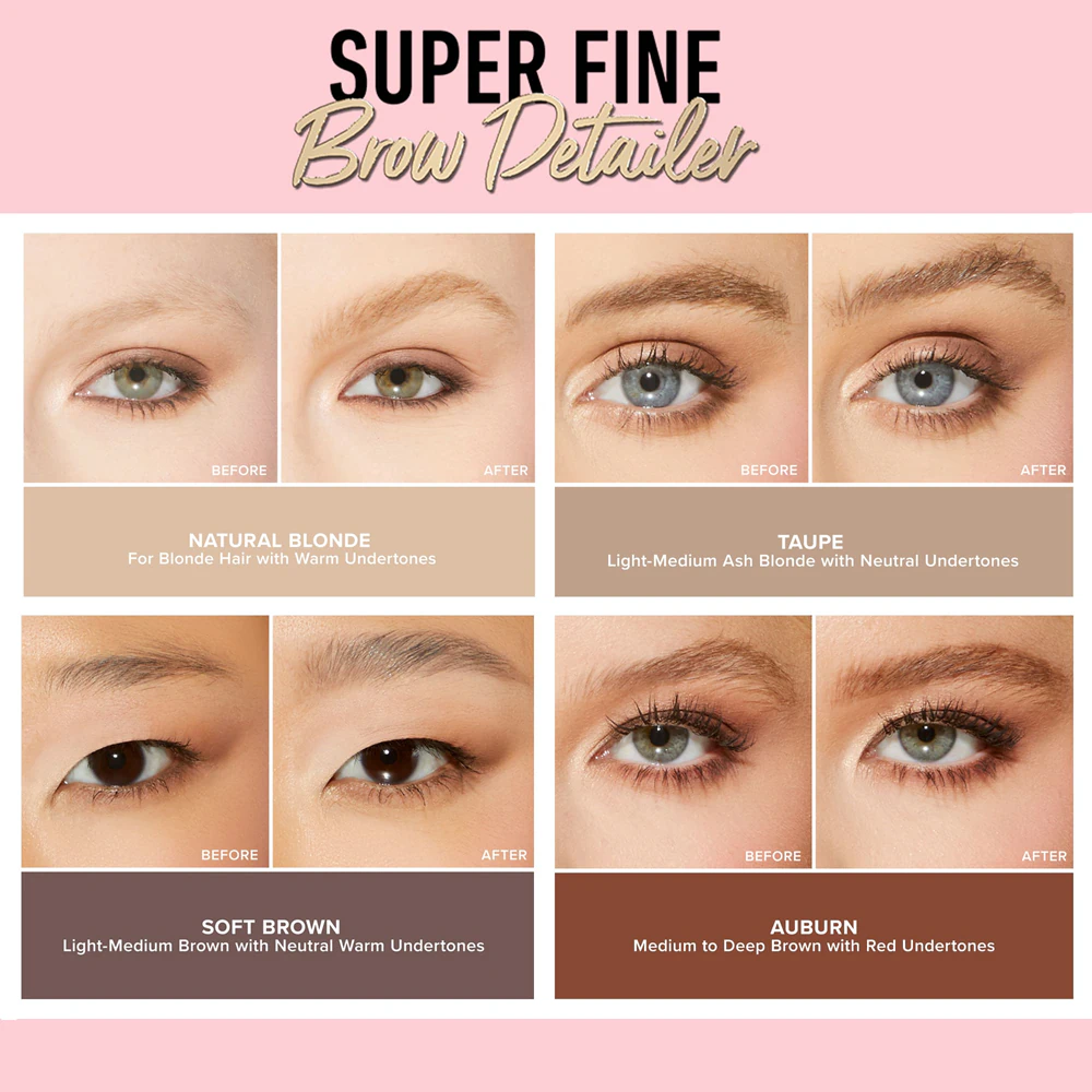 Too Faced Super Fine Brow Detailer Eyebrow Pencil long-lasting eyeliner