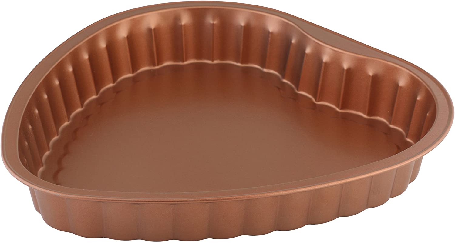 Ingenio von Tefal Top Star 126109 Cake Heart Shape Cake Pan Baking pan, non-stick coating, Steel, 26 x 27 x 4.5 cm