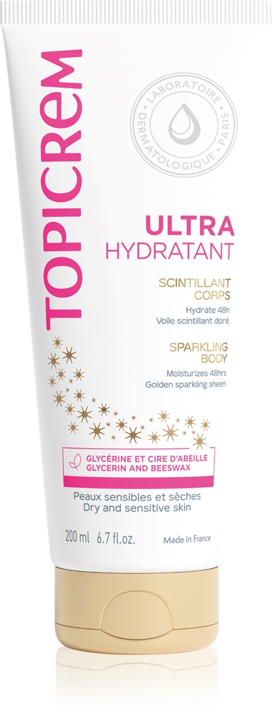 Topicrem UH BODY Ultra-Moisturizing Sparkling Body Intensive moisturizing body lotion with glitter particles