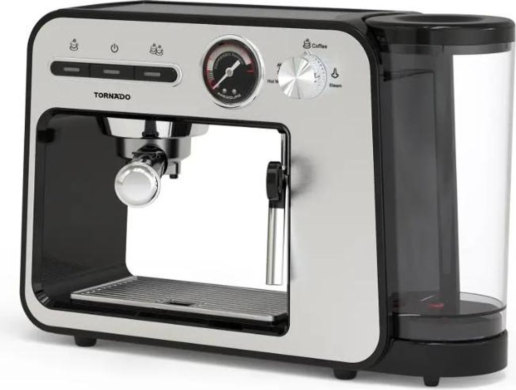 Tornado 5 in 1 Multi-Coffee Capsule & Portafilter Machine, 19 bar, 1-Button Control Panel, Steam, H