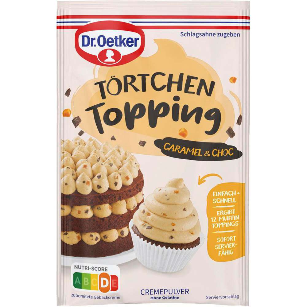 Dr. Oetker Tartlet Topping Caramel & Choc