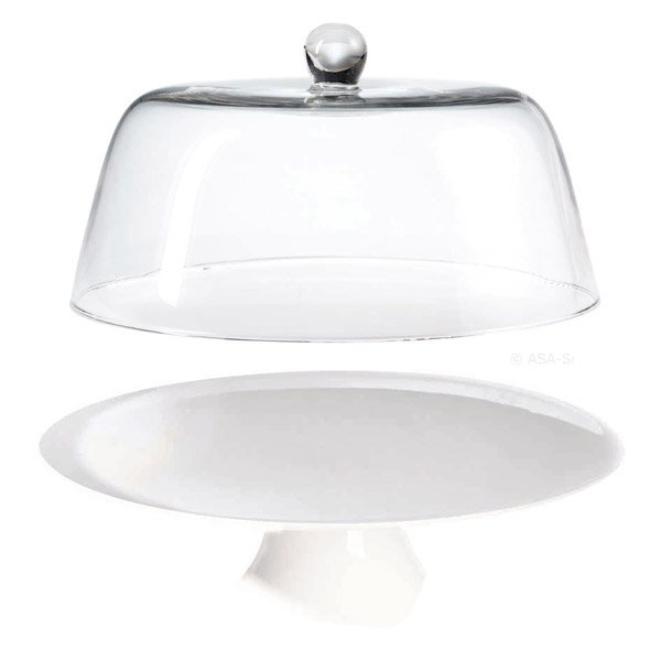 Cake stand with Grande glass dome by Asa
