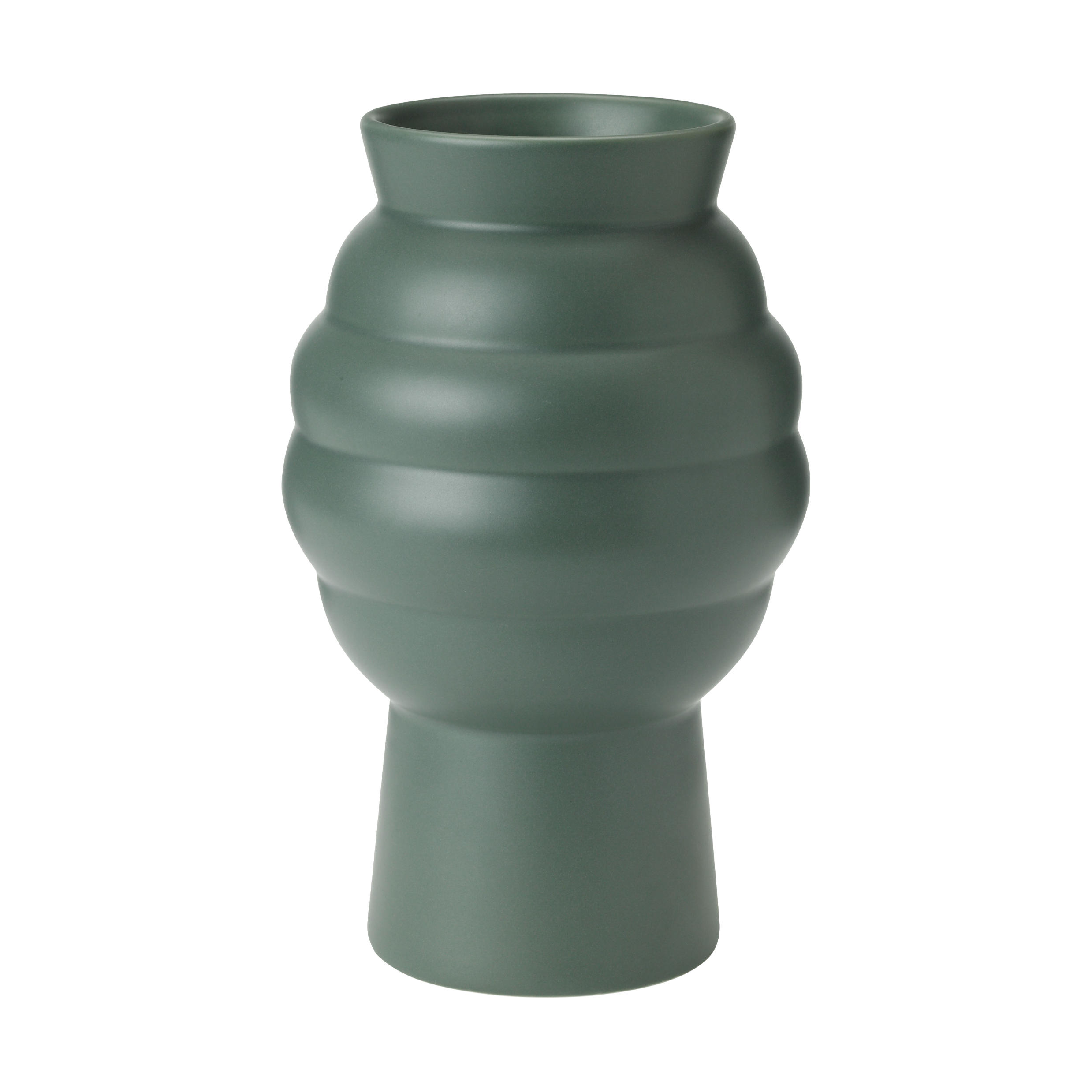 knabstrup-keramik Tortus Archie Vase No. 2 23.5 cm, Dark green