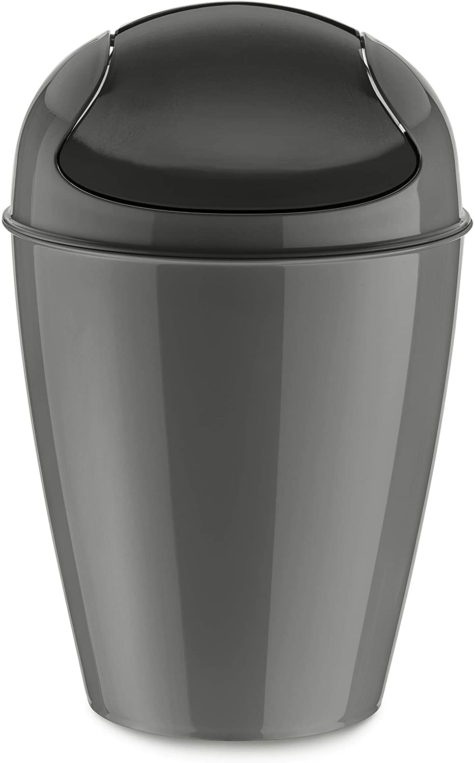 Koziol Del S 5777665 Swing Top Bin 5 L Plastic Grey