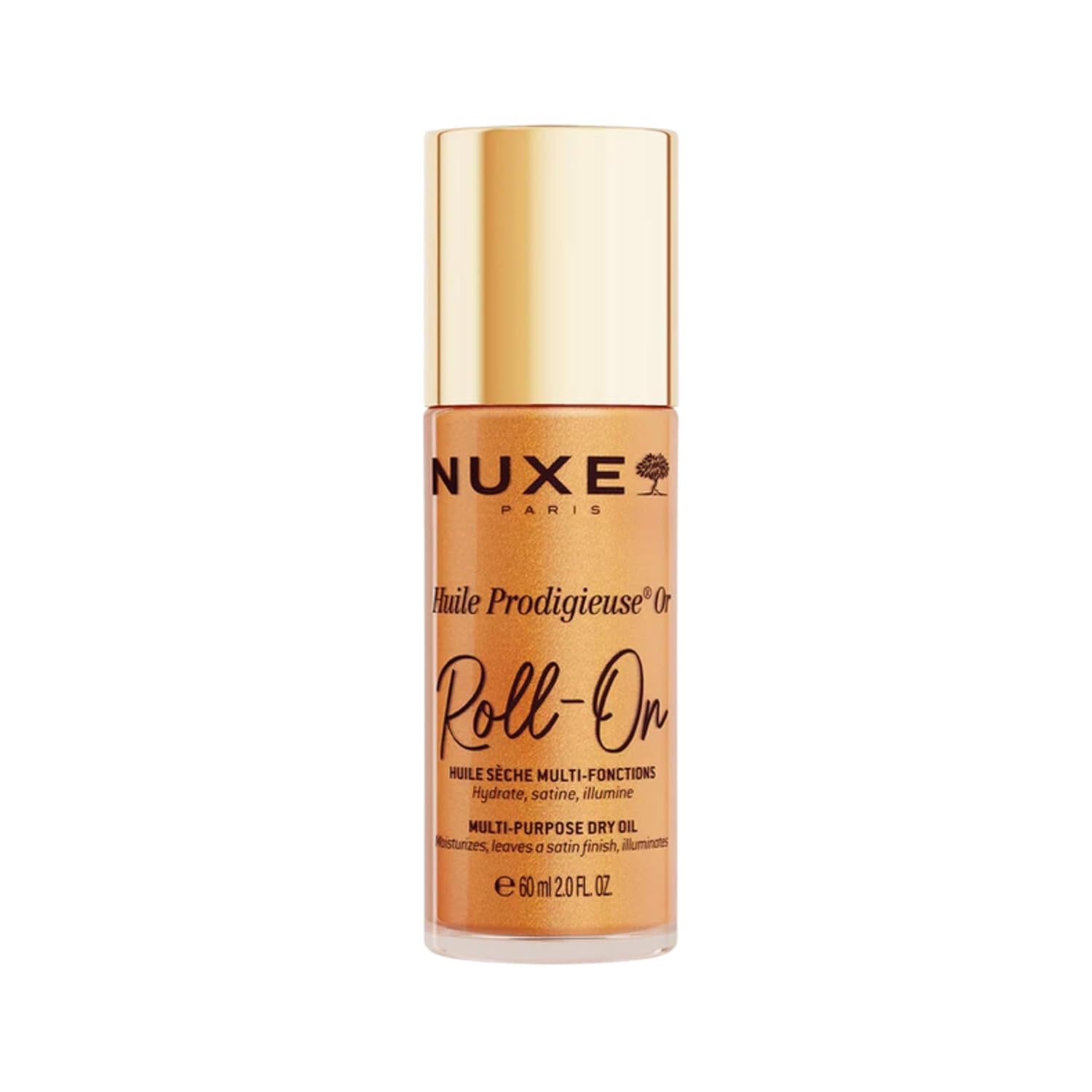 Nuxe Huile Prodigieuse Or Roll-On Olio Idratant Gold Idrata Satin and Illumina, 60 ml