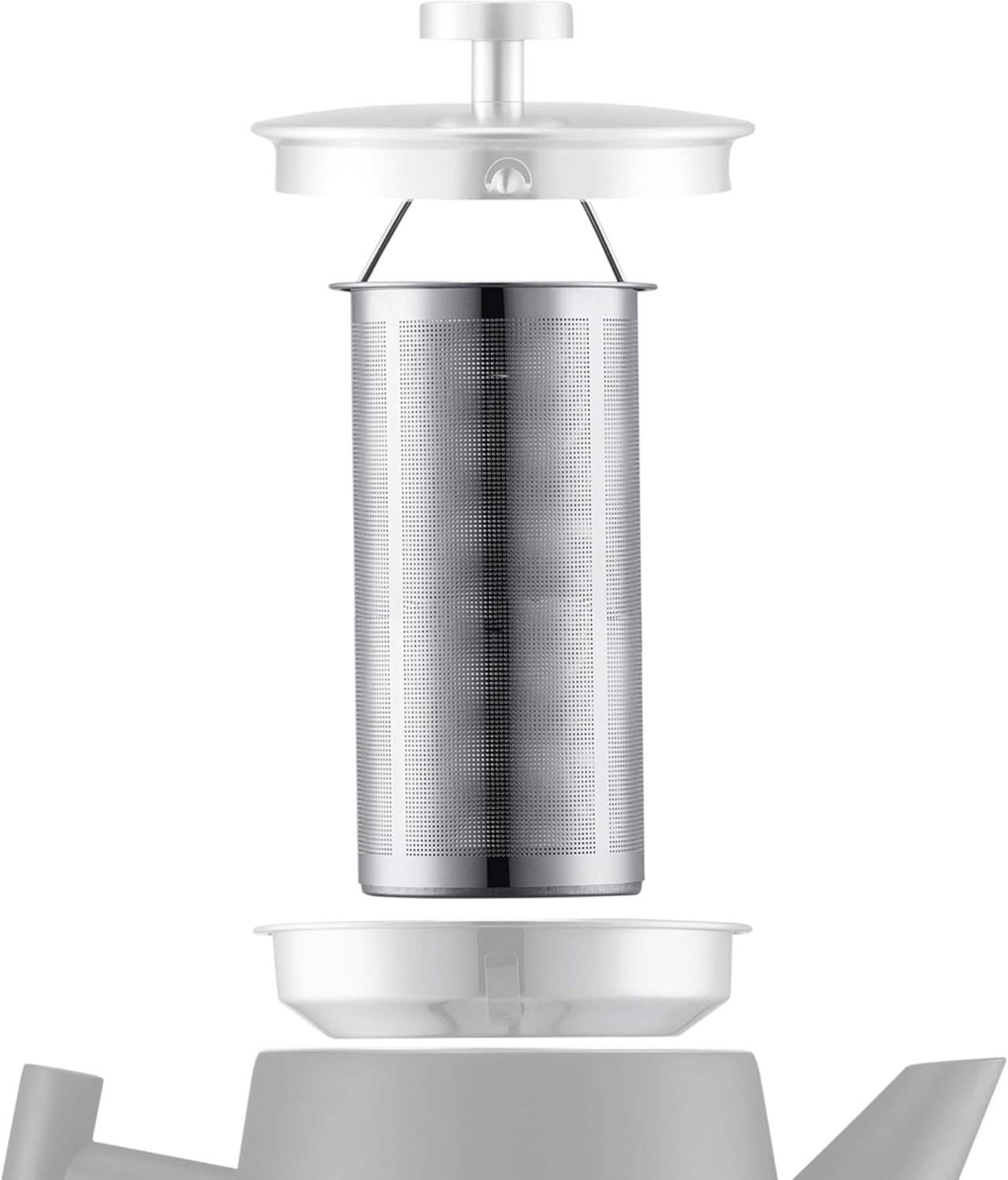 SILBERTHAL Store SILBERTHAL Stainless Steel Tea Strainer - Tea Filter for Loose Tea - Compatible with the Silberthal Teapot Stainless Steel in Black & Silver - Tea Strainer