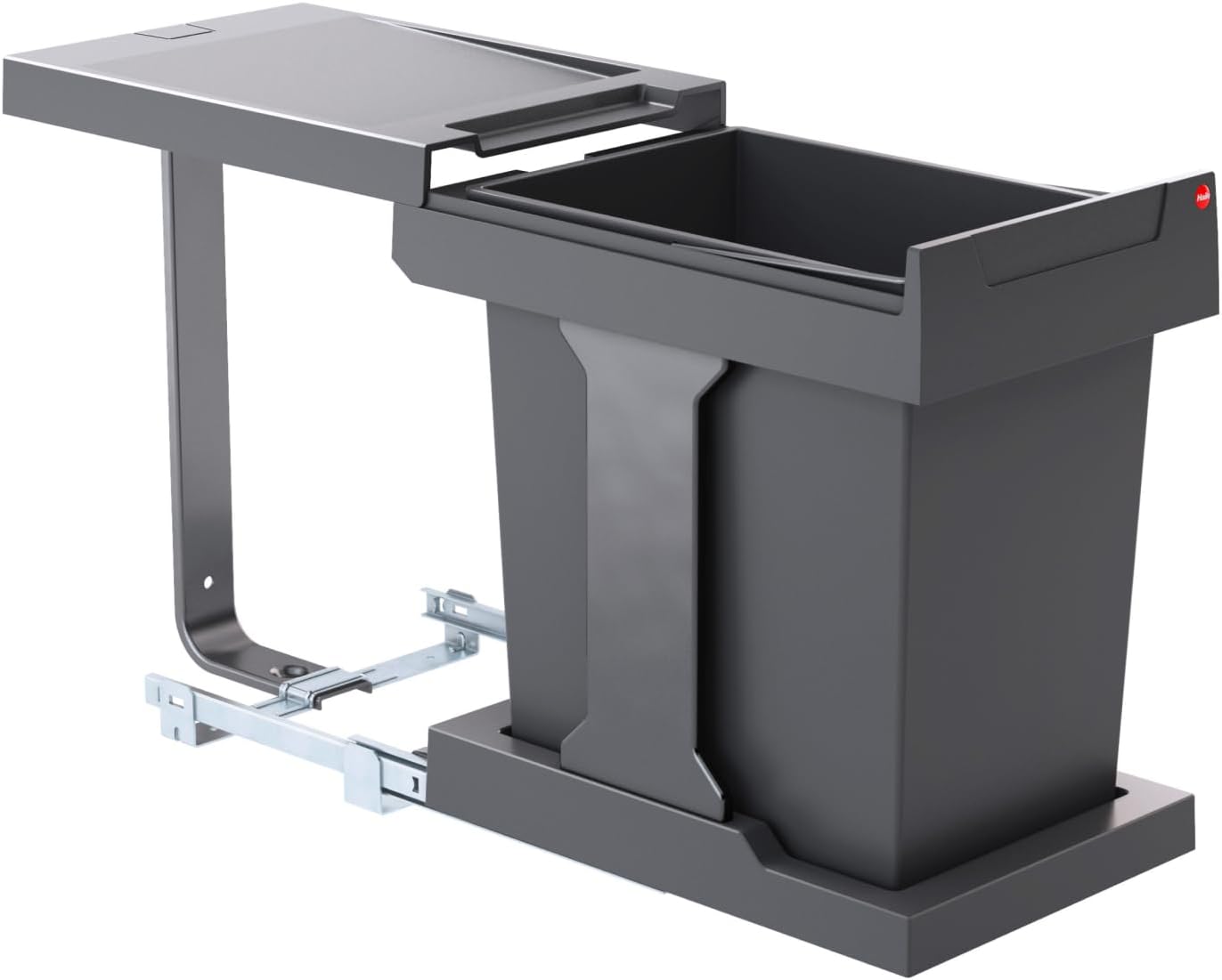 HAILO SOLO 20 Waste Sorter Slate Gray from 30 cm Cupboard Width