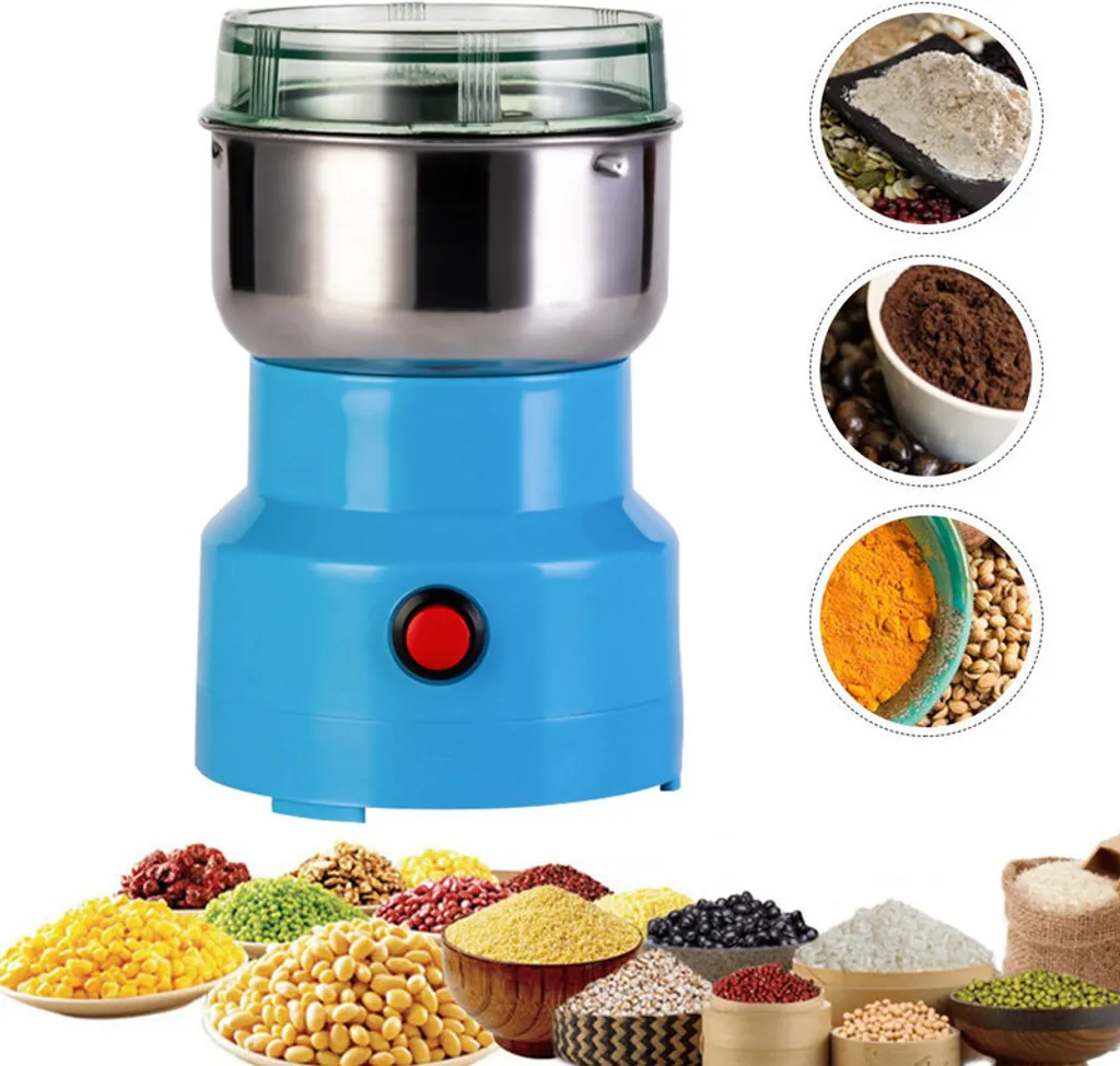 ele eleoption Portable electric grain mill for crushing nuts, coffee beans, and spices