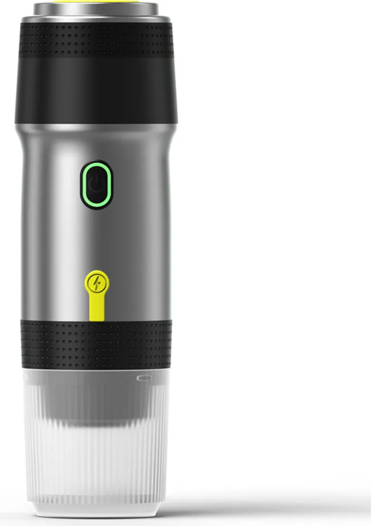 Douself Portable coffee machine for car, home, travel, 3-in-1 cordless electric coffee maker, works with capsules and ground coffee, 15 bar, mini coffee machine for cold brew and hot brewing with 150 ml cup, USB cable