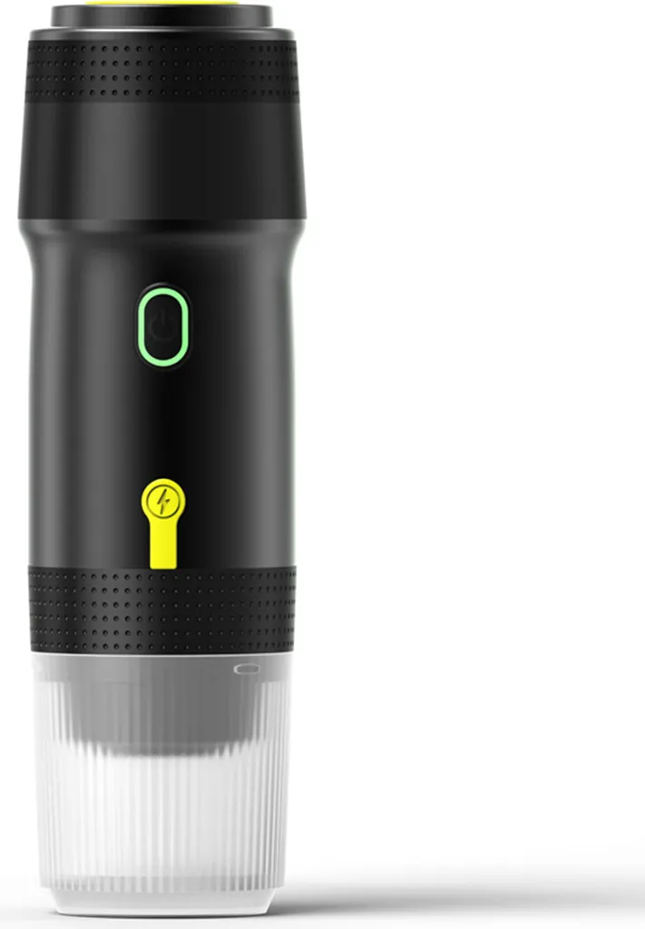 Douself Portable coffee machine for car, home, travel, 3-in-1 cordless electric coffee maker, works with capsules and ground coffee, 15 bar, mini coffee machine for cold brew and hot brewing with 150 ml cup, USB cable