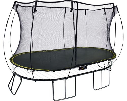 Trampoline springfree O92 Large Oval with safety net 240x400 cm black