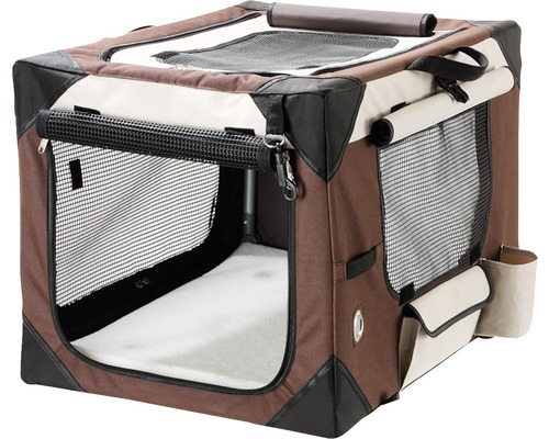 Transport box Karlie smart Top de Luxe 61x46x43 cm beige-brown