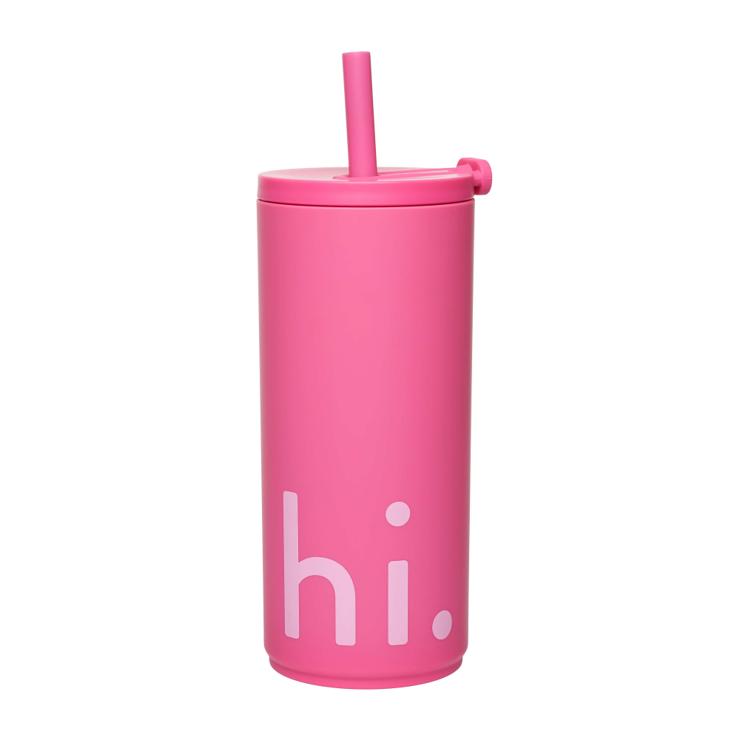 Design Letters Travel Life thermal cup with straw 50Cl
