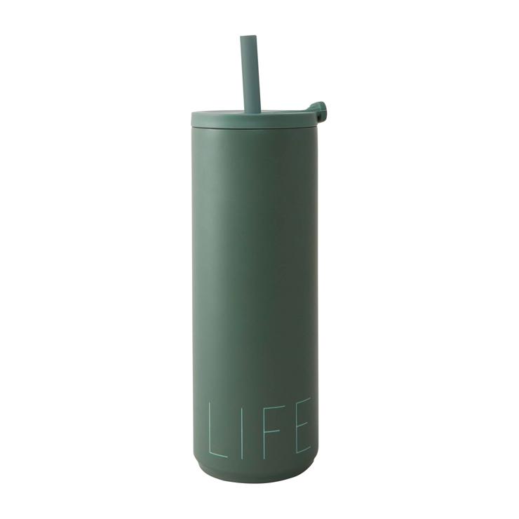 Design Letters Travel Life thermal cup with straw 50Cl