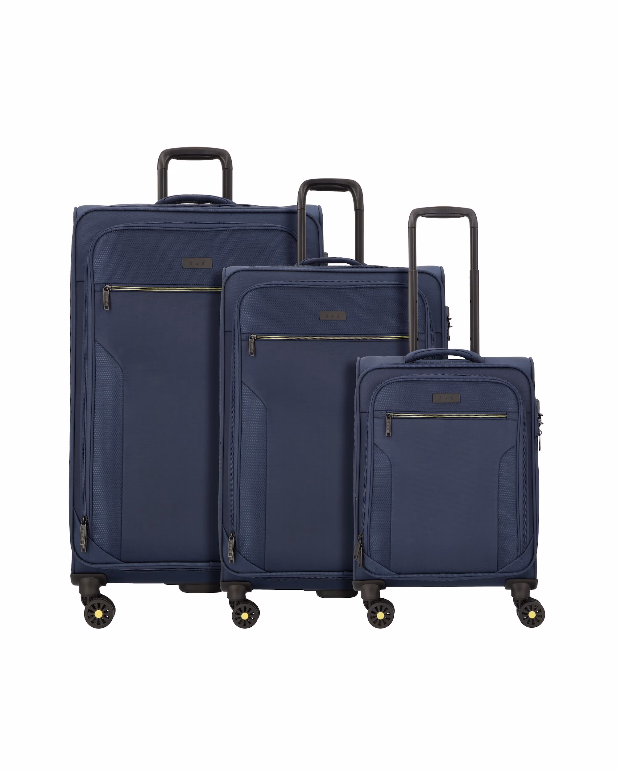 d & n Travel Line 9704 4 wheel suitcase set, 3 pieces with expansion fold suitcase Travel Line 9704 4 Rollen Kofferset 3-teilig mit Dehnfalte