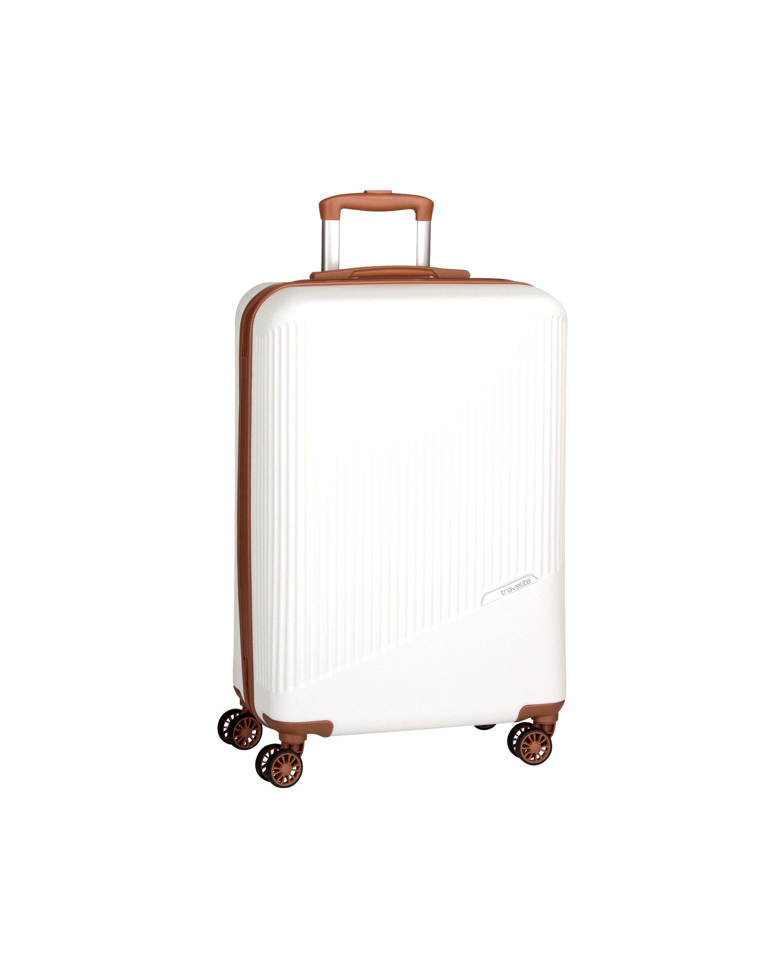 Travelite Trolley Suitcase & Trolley Bali 4w Trolley M Weiss/Cognac