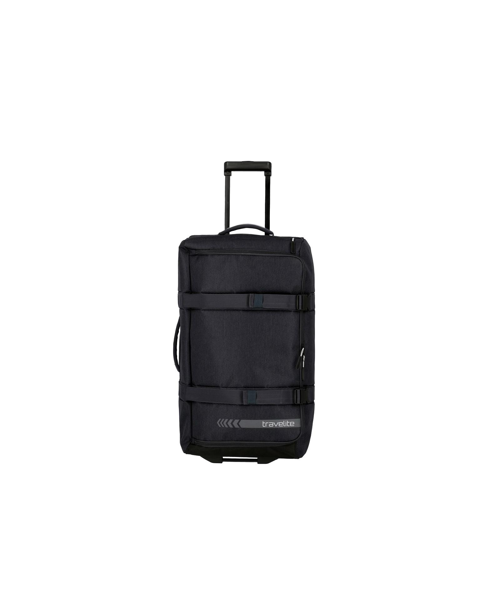 Travelite Trolley Travel Bag with Wheels Kick Off Wheeled Travel Bag L Dark Anthrazit